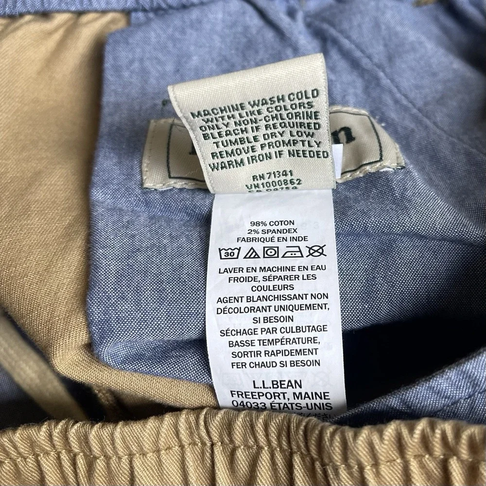 LL Bean Pants Mens 30x29 Lakewashed Standard Fit Straight Gray Khaki Lot Of 2